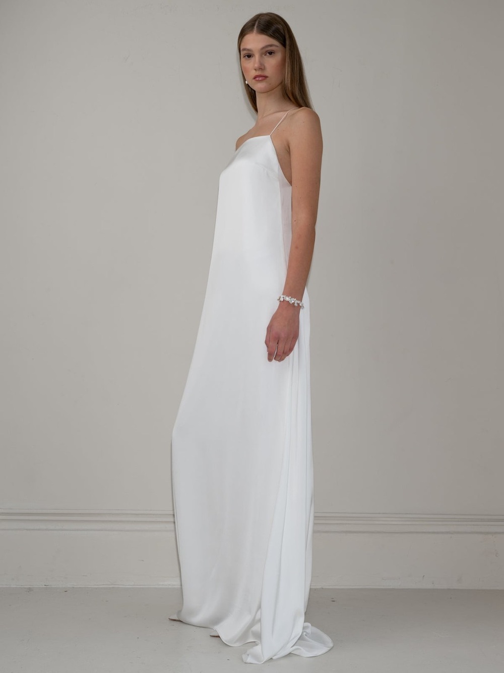 Tempete square neck wedding dress and knot scarf size s - Picture 8 of 8